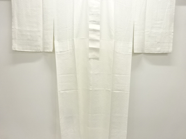 紗綾形模様織出し単衣長襦袢